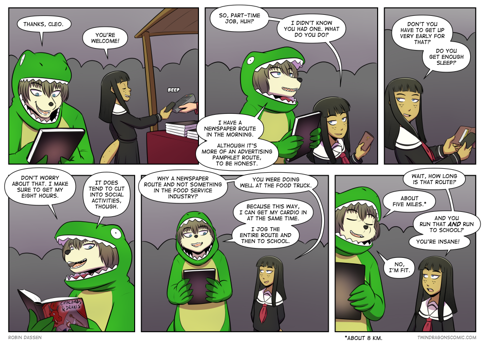 the run gets lighter as more newspapers get delivered :p